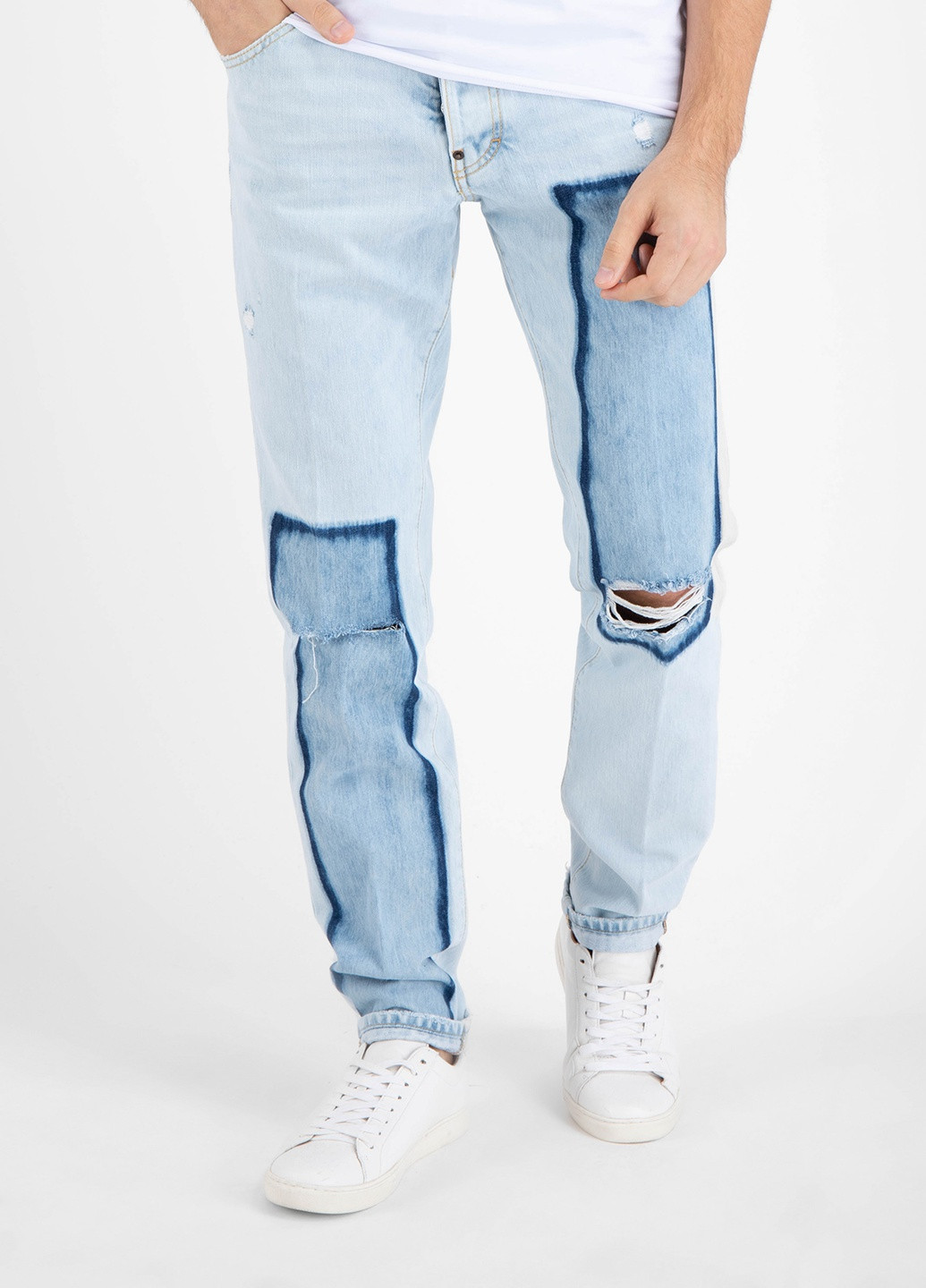 Голубые демисезонные джинсы Dsquared2