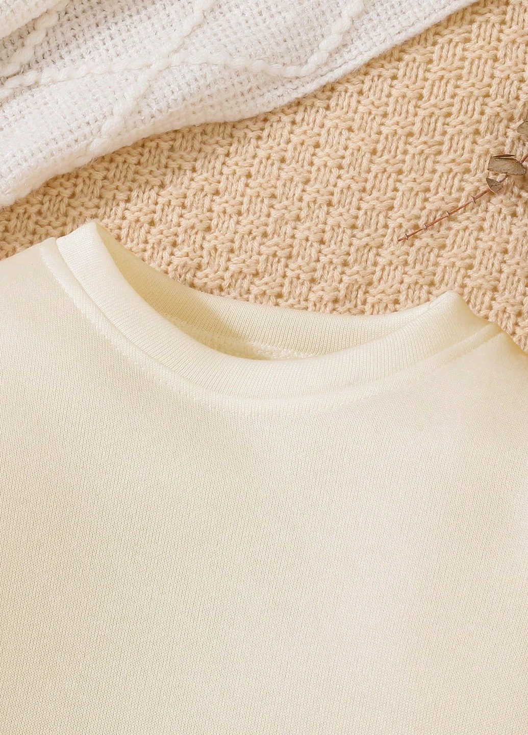SHEIN свитшот рисунок кремовый кэжуал полиэстер