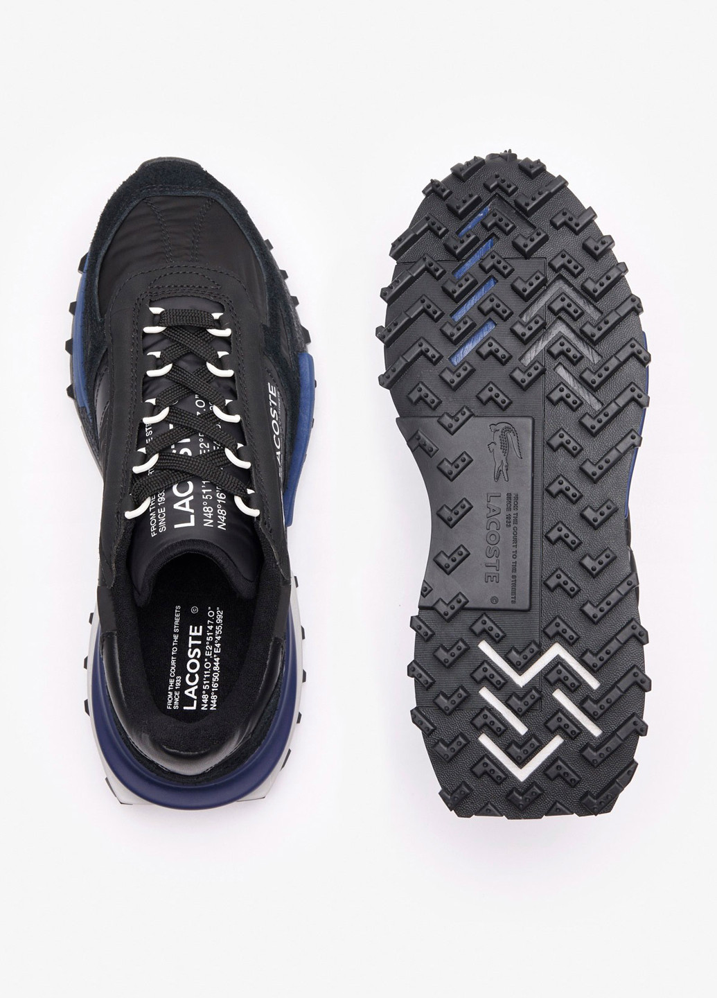 Чорні всесезон кросівки Lacoste