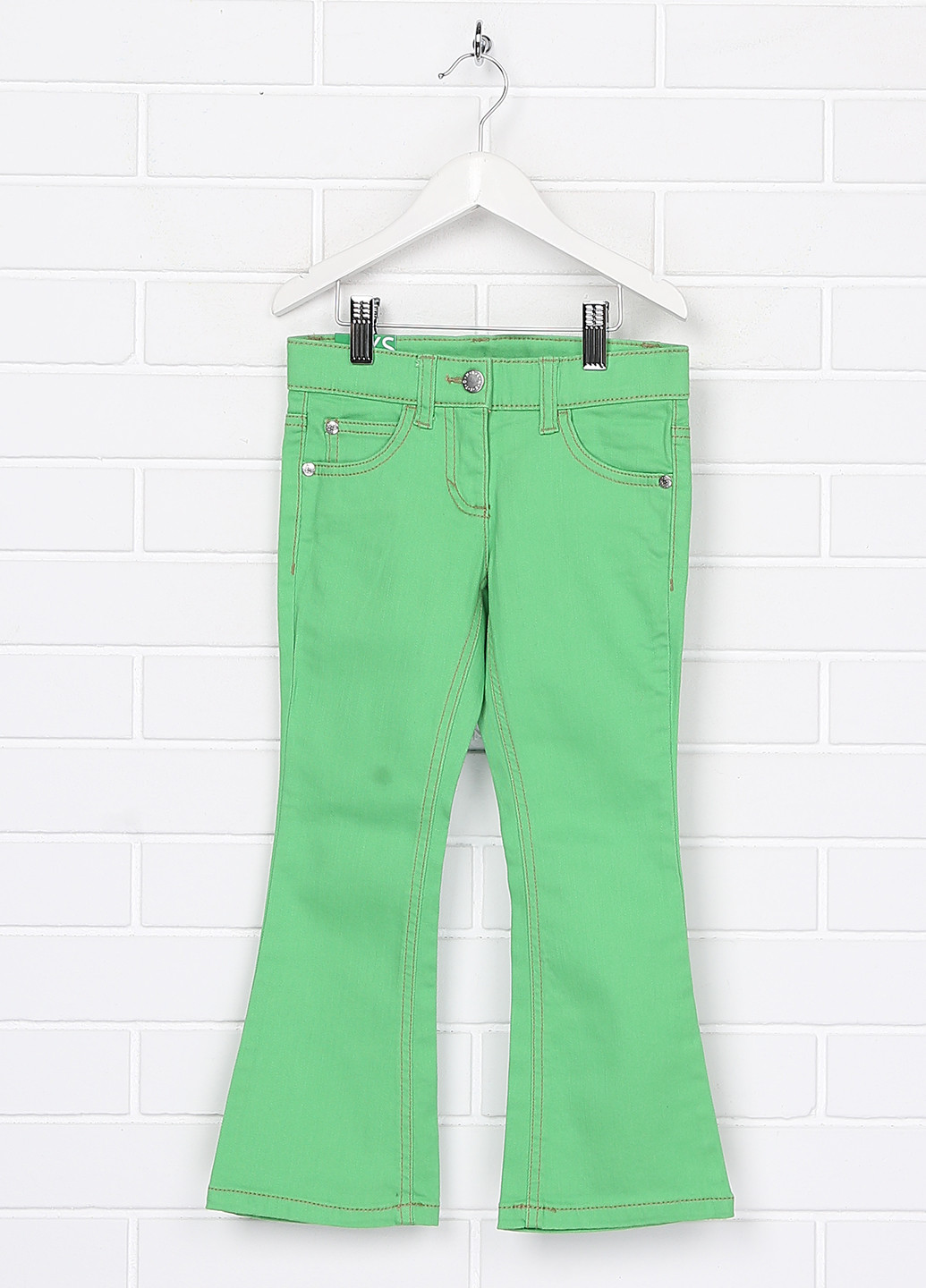 Зеленые демисезонные клеш джинсы United Colors of Benetton