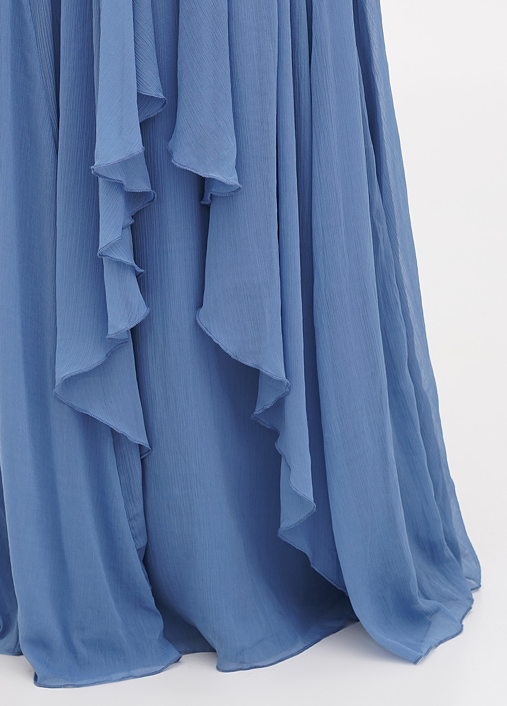 Светло-синее вечернее платье клеш, с открытой спиной Asos однотонное