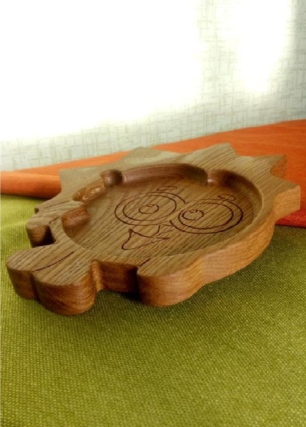 Детская экологическая тарелка посуда для детей из дерева ручной работы "Ёж" 20 х 22 см (724169-Т) Francesco Marconi (251231763)