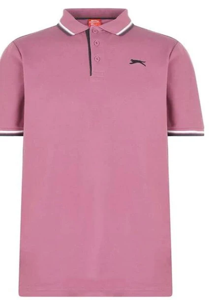 Темно-розовая футболка-поло для мужчин Slazenger однотонная