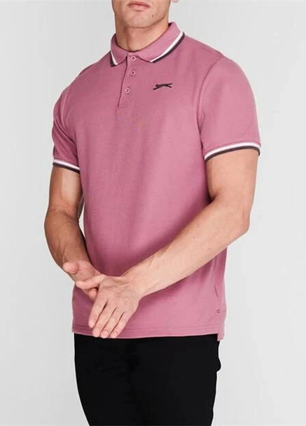Темно-розовая футболка-поло для мужчин Slazenger однотонная