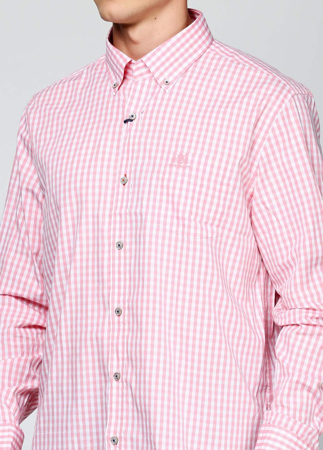 Розовая кэжуал рубашка в клетку State of Art с длинным рукавом