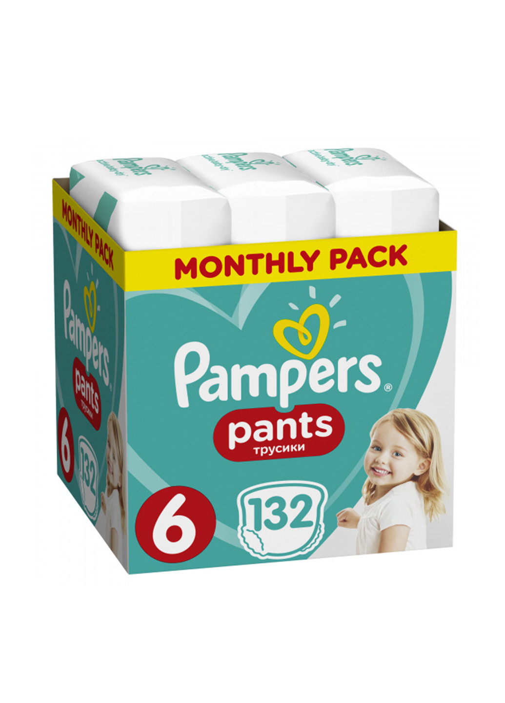 Підгузки-трусики Pants Extra Large 6 (15+ кг), (132 шт.) Pampers (130948352)