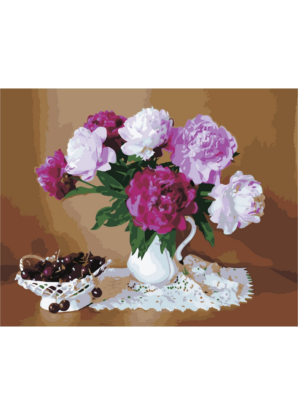 Картина за номерами "Натюрморт з півонією" 40х50 см ArtStory (253102842)