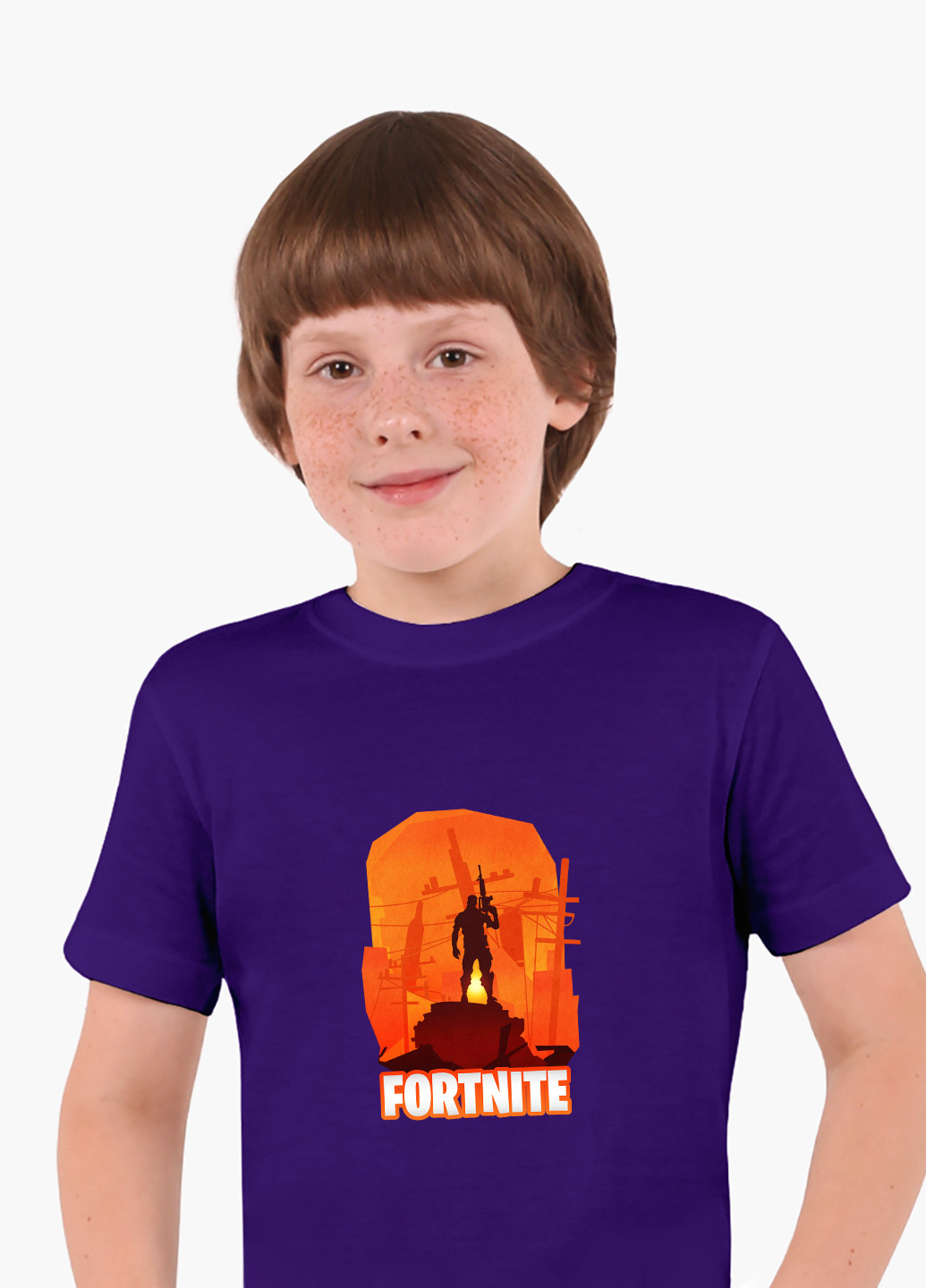 Фіолетова демісезонна футболка дитяча фортнайт (fortnite) (9224-1194) MobiPrint
