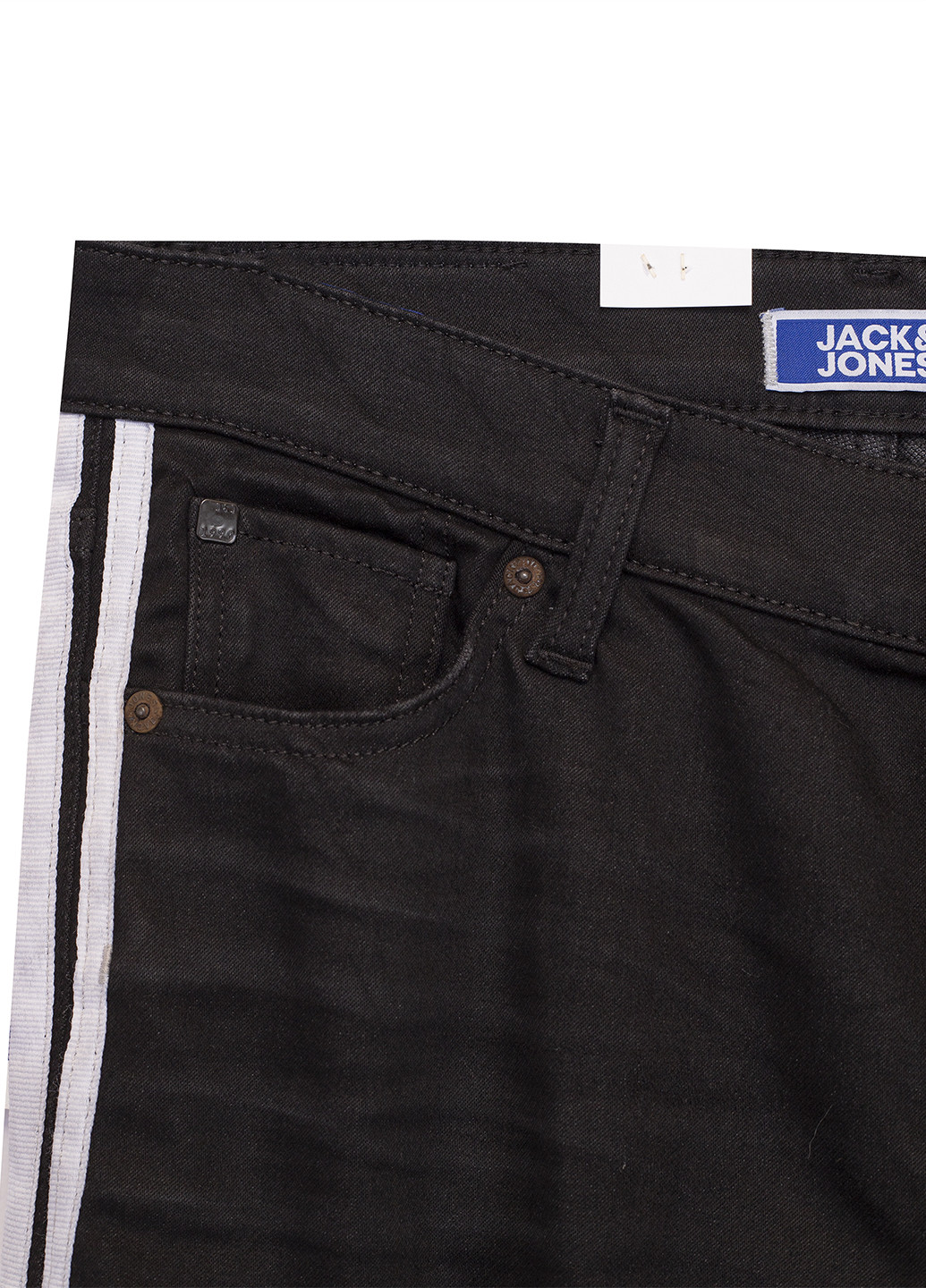 Черные демисезонные зауженные джинсы Jack & Jones
