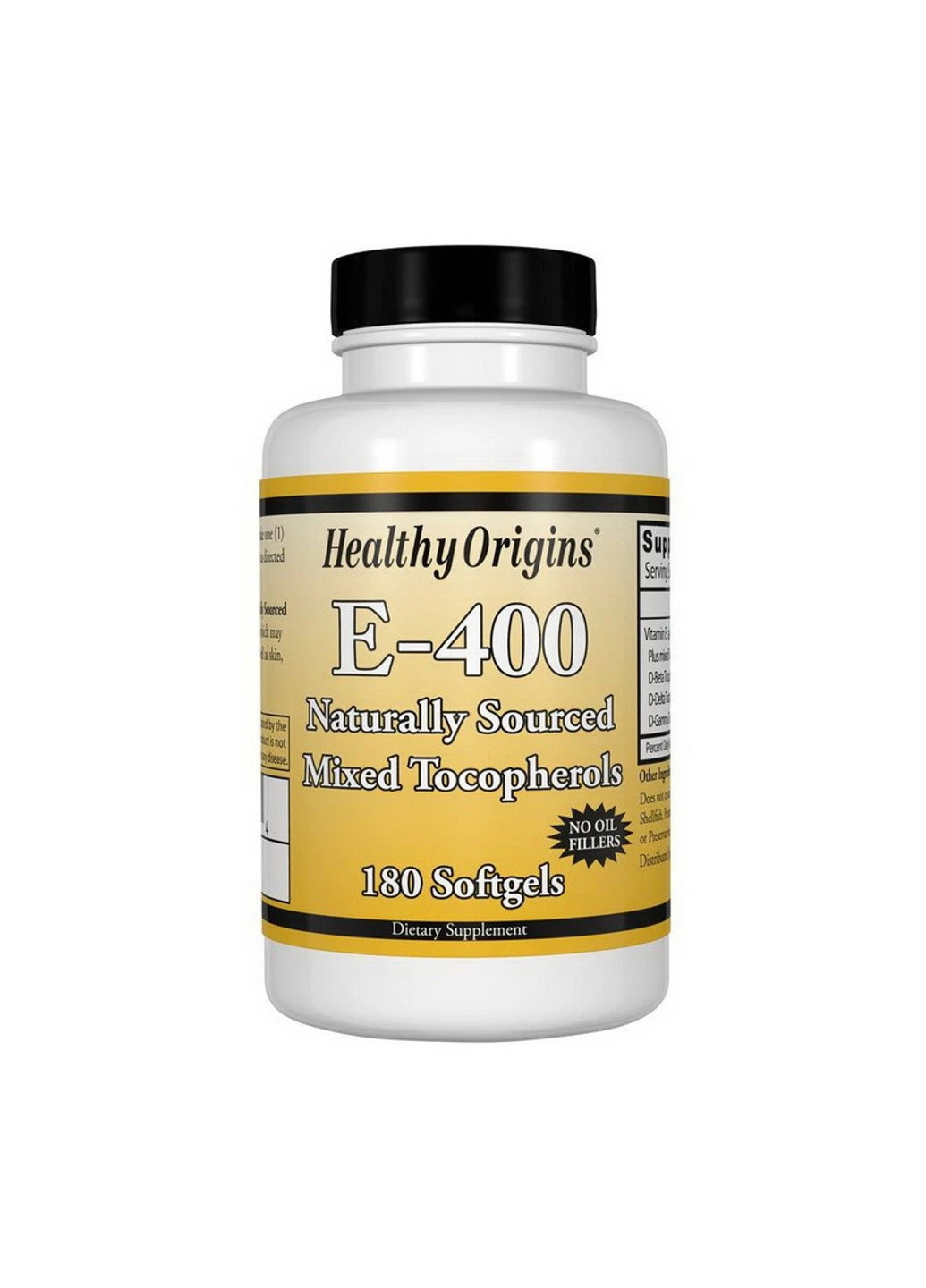 Витамин Е Vitamin E-400 (180 капс) хелси ориджинс Healthy Origins (255408587)