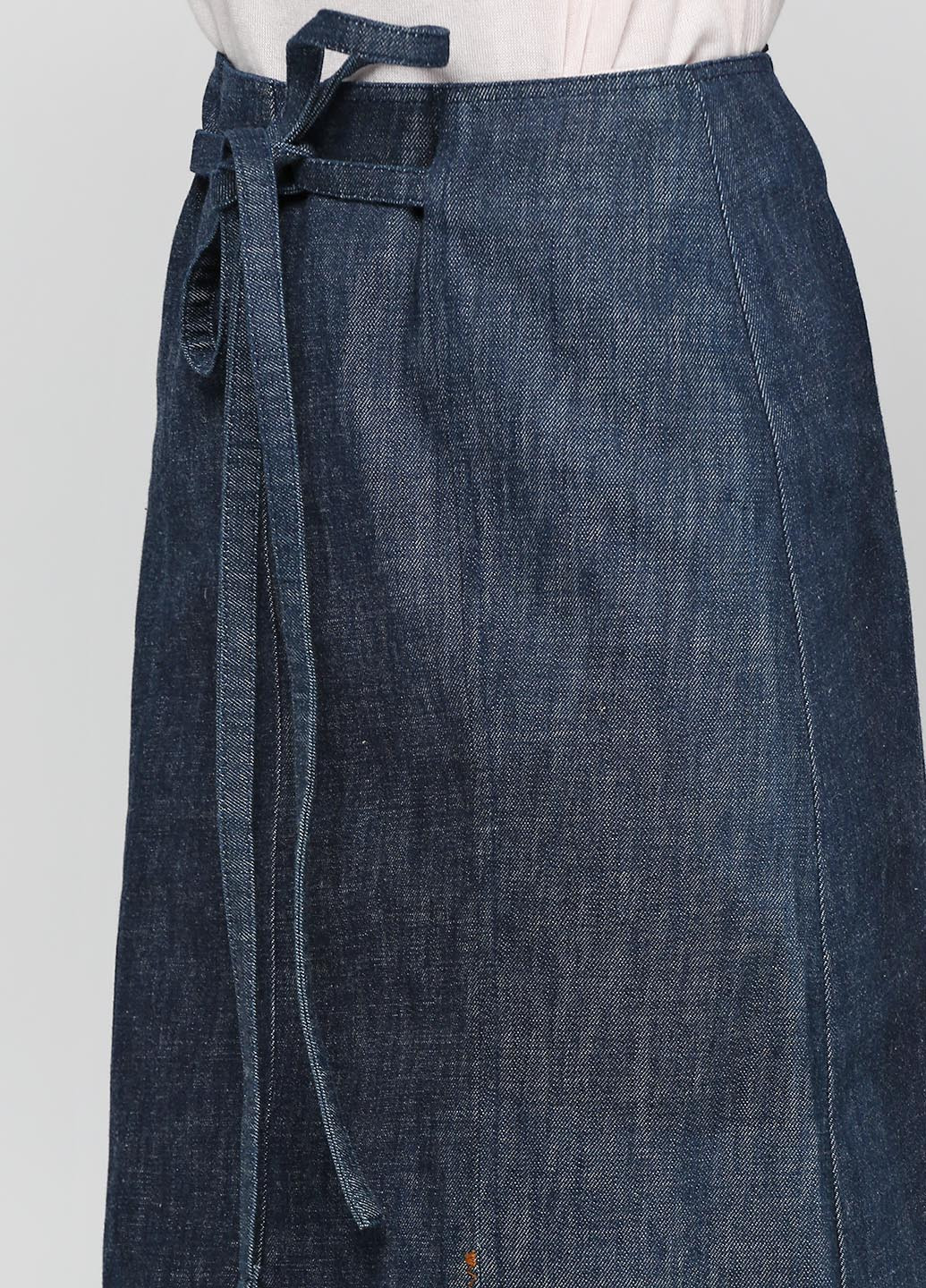 Темно-синяя джинсовая однотонная юбка Gaudi