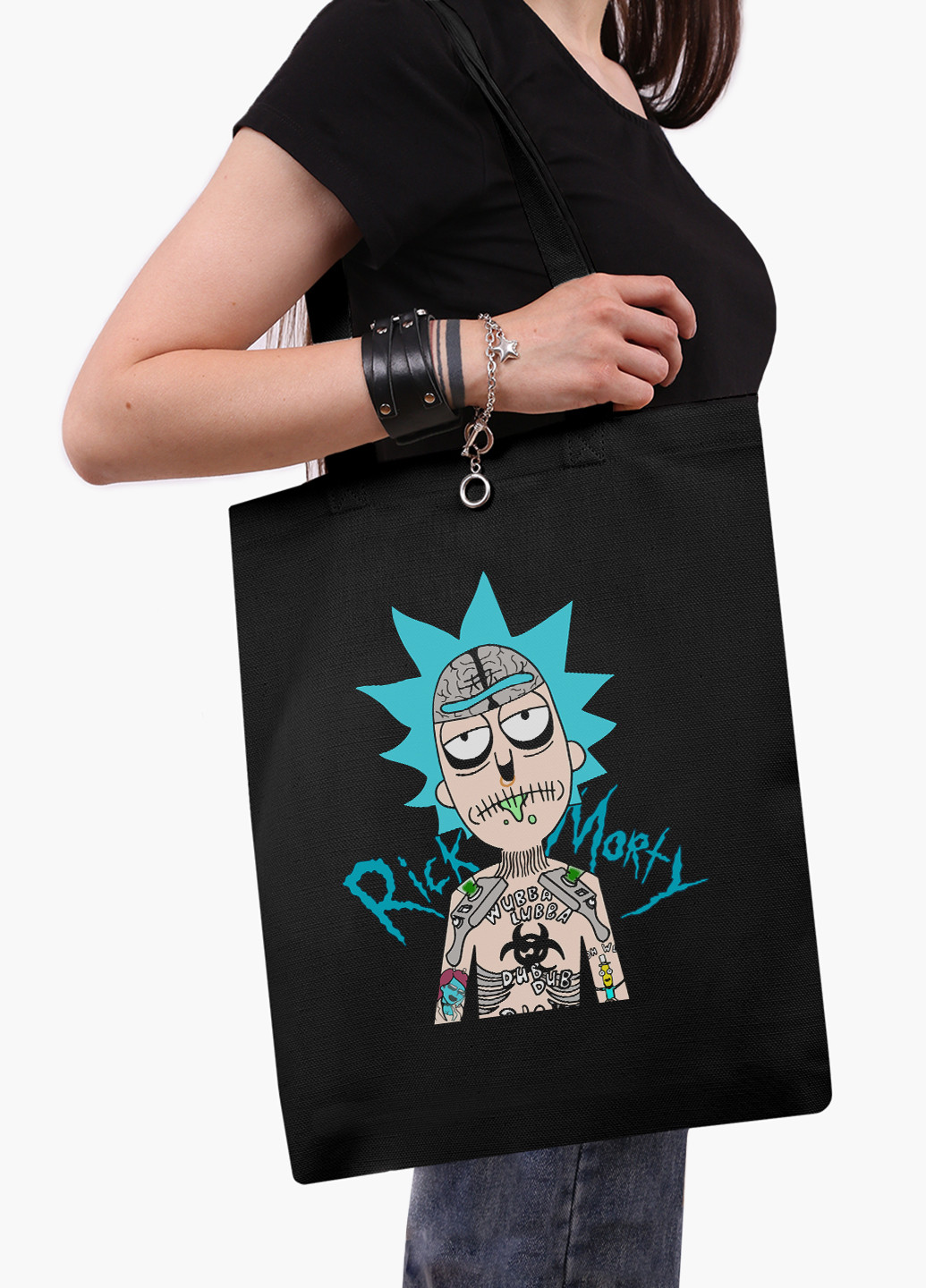 Эко сумка шоппер Морти Смит Рик и Морти (Morty Smith Rick and Morty) на молнии (9227-2930-BKZ) MobiPrint (236265476)