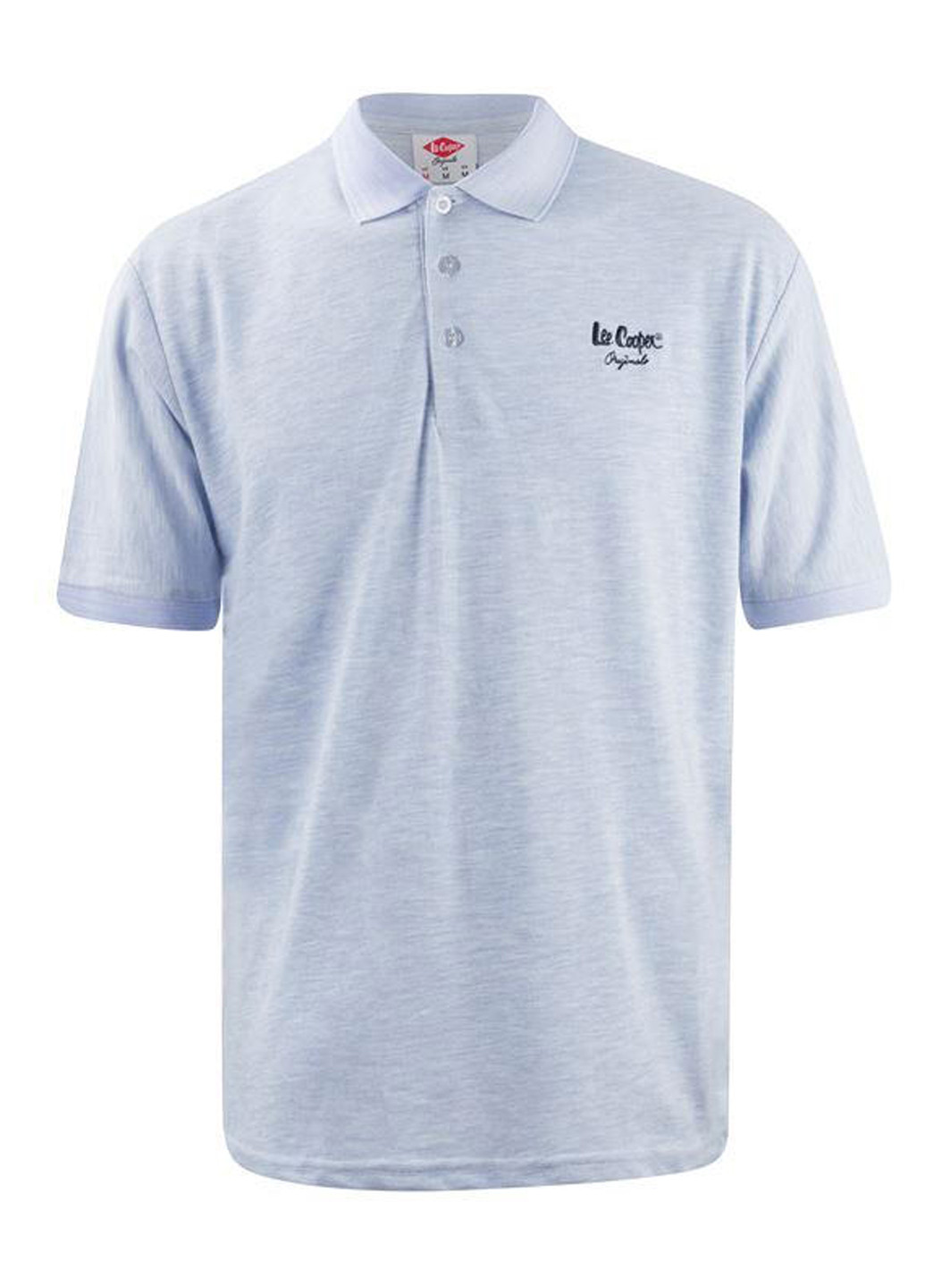 Небесно-голубой футболка-поло для мужчин Lee Cooper с логотипом