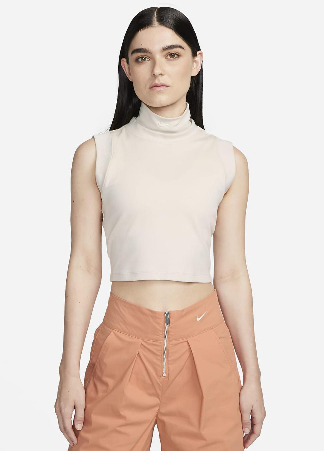 Топ FB8343-104 Nike Sportswear Collection Mock-Neck Cropped Tank Top (319358957)