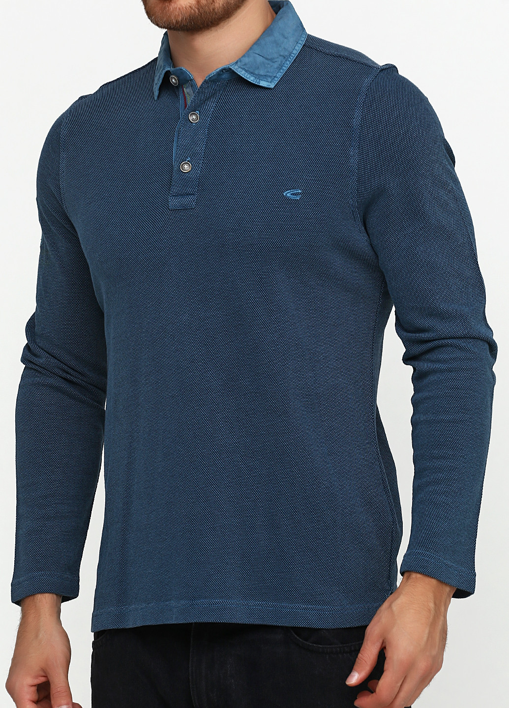 Синяя футболка-поло для мужчин Camel Active однотонная