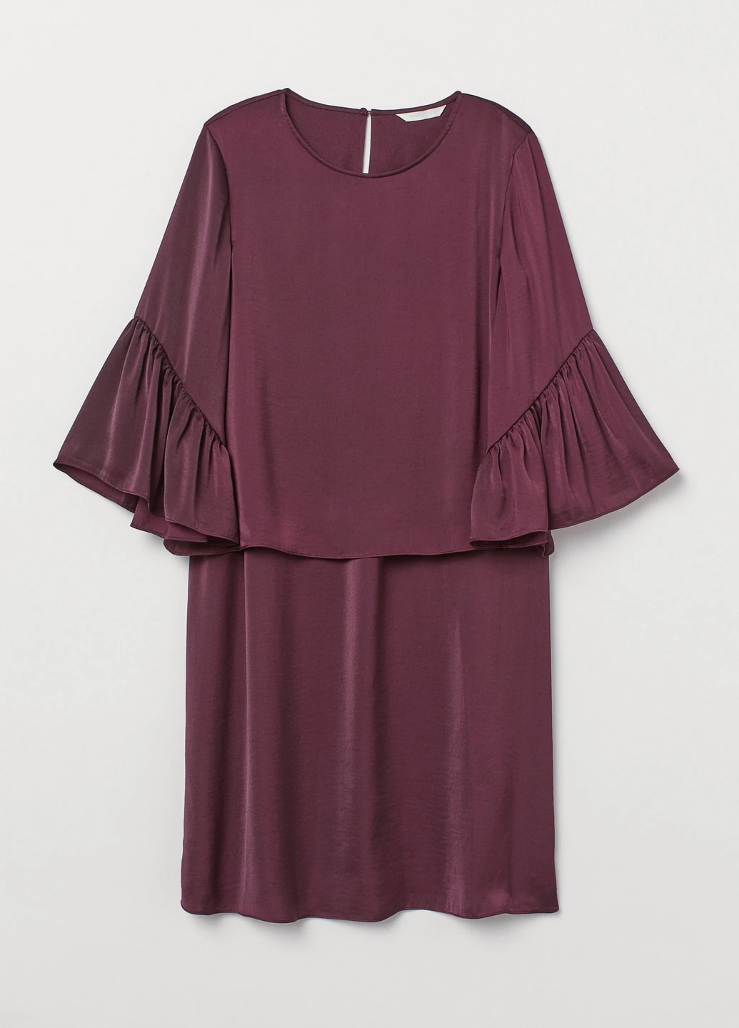 Бордовое коктейльное платье для кормящих мам H&M