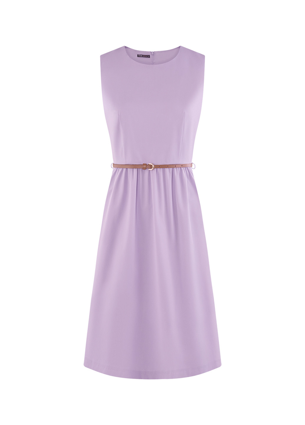 Фиолетовое кэжуал платье а-силуэт Oodji однотонное