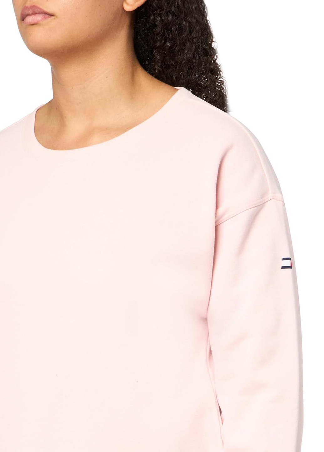 Розовый свитшот Tommy Hilfiger однотонный без декора (362389190)
