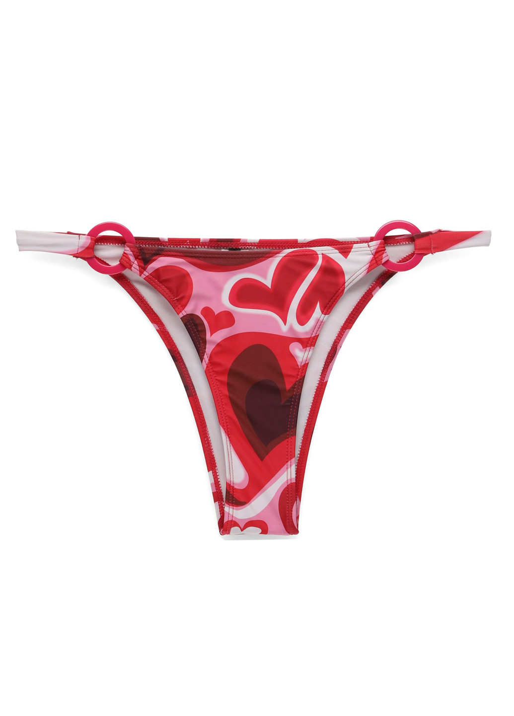 Розовые купальные трусики-плавки сердечки PrettyLittleThing