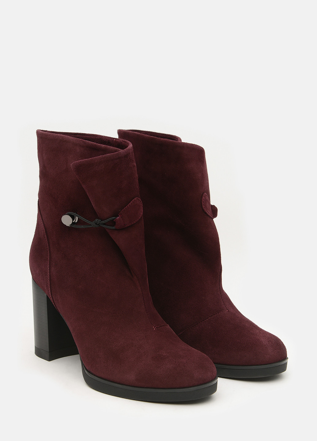 Осенние ботинки l.carvari rco1612-96-11 бордовый L`CARVARI из натуральной замши