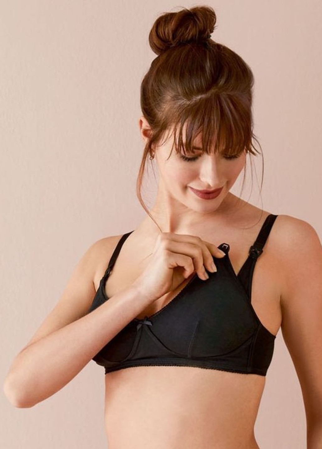 Чёрный бюстгальтер для кормящих Esmara без косточек хлопок