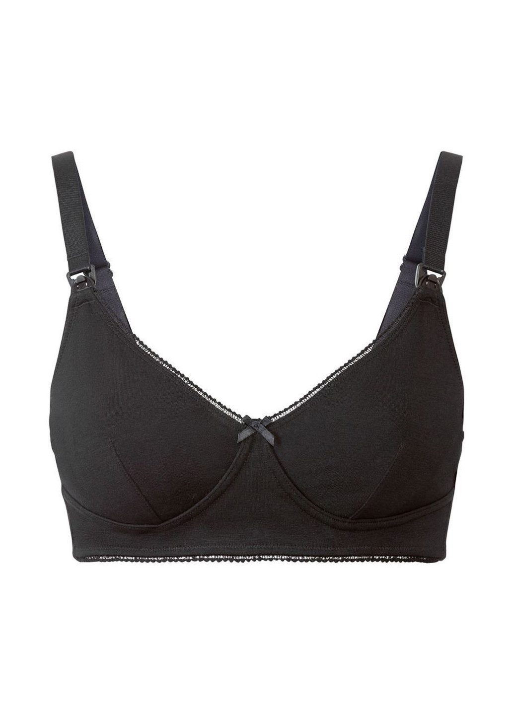 Чёрный бюстгальтер для кормящих Esmara без косточек хлопок