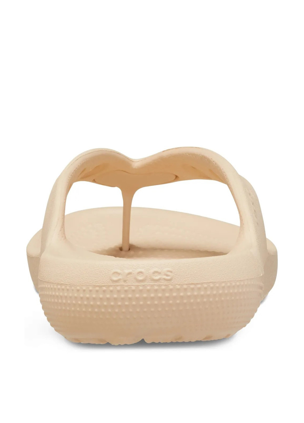 Бежевые пляжные, кэжуал вьетнамки Crocs с логотипом, с перфорацией