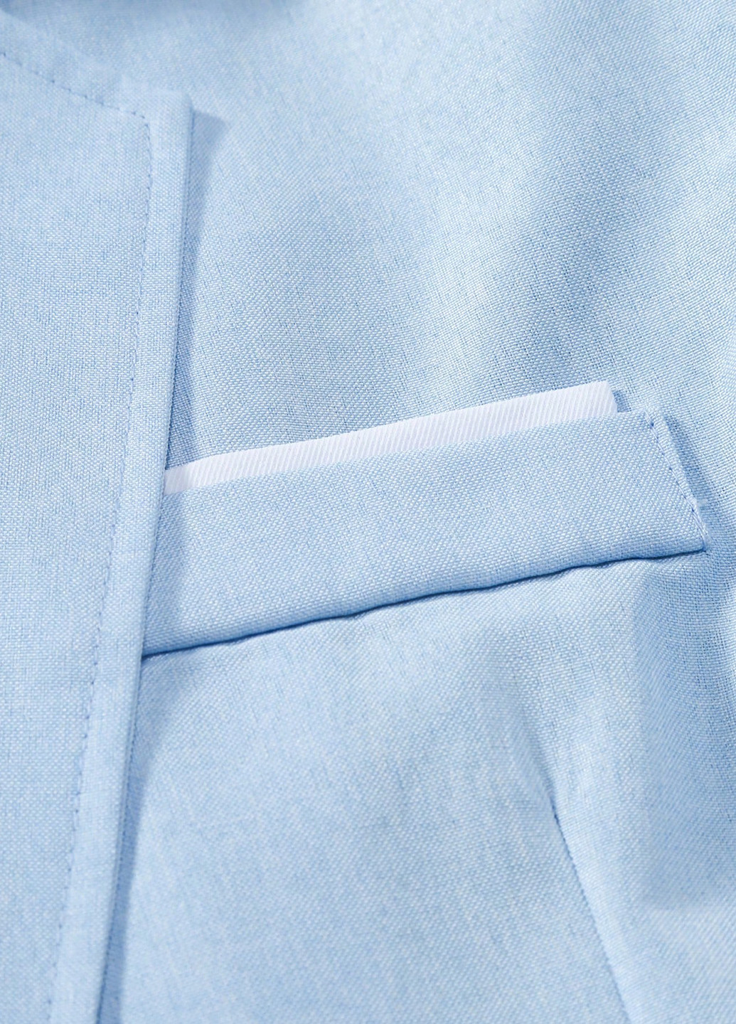 Светло-голубой демисезонный костюм (жакет, брюки) брючный SHEIN