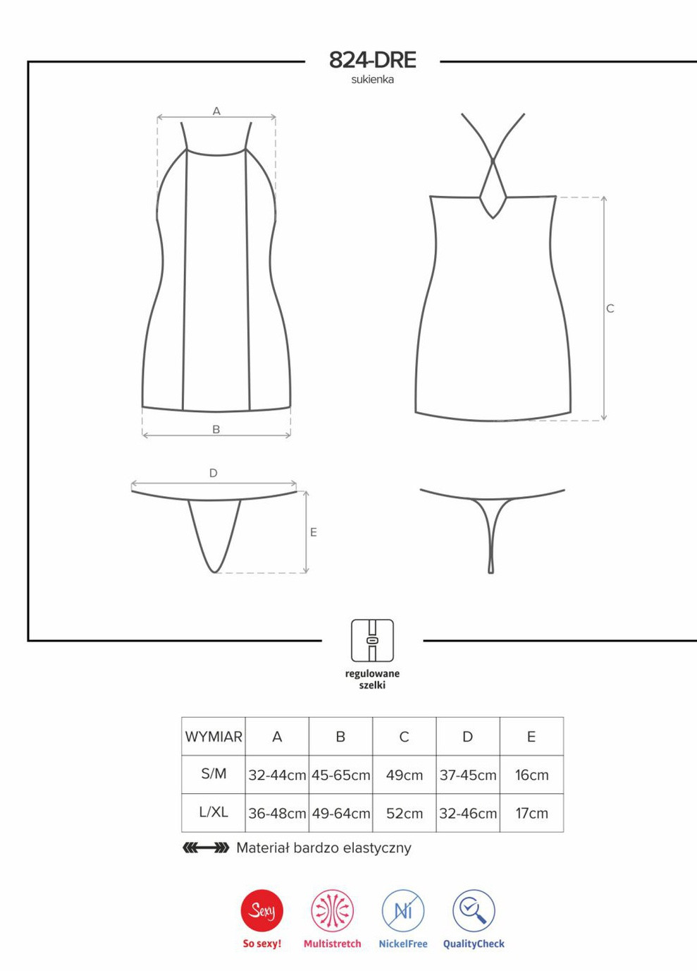 Эротическое платье (платье, стринги) Obsessive (251463990)