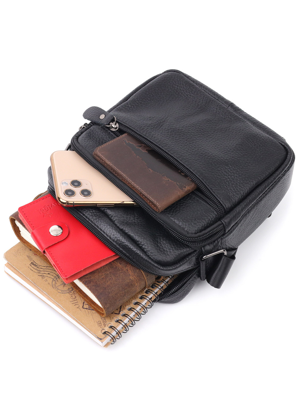 Мужская кожаная сумка 18х19х6 см Vintage (255710685)