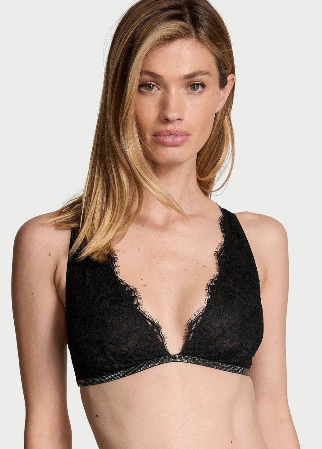 Чорний демісезонний комплект (бюстгальтер, трусики) Victoria's Secret