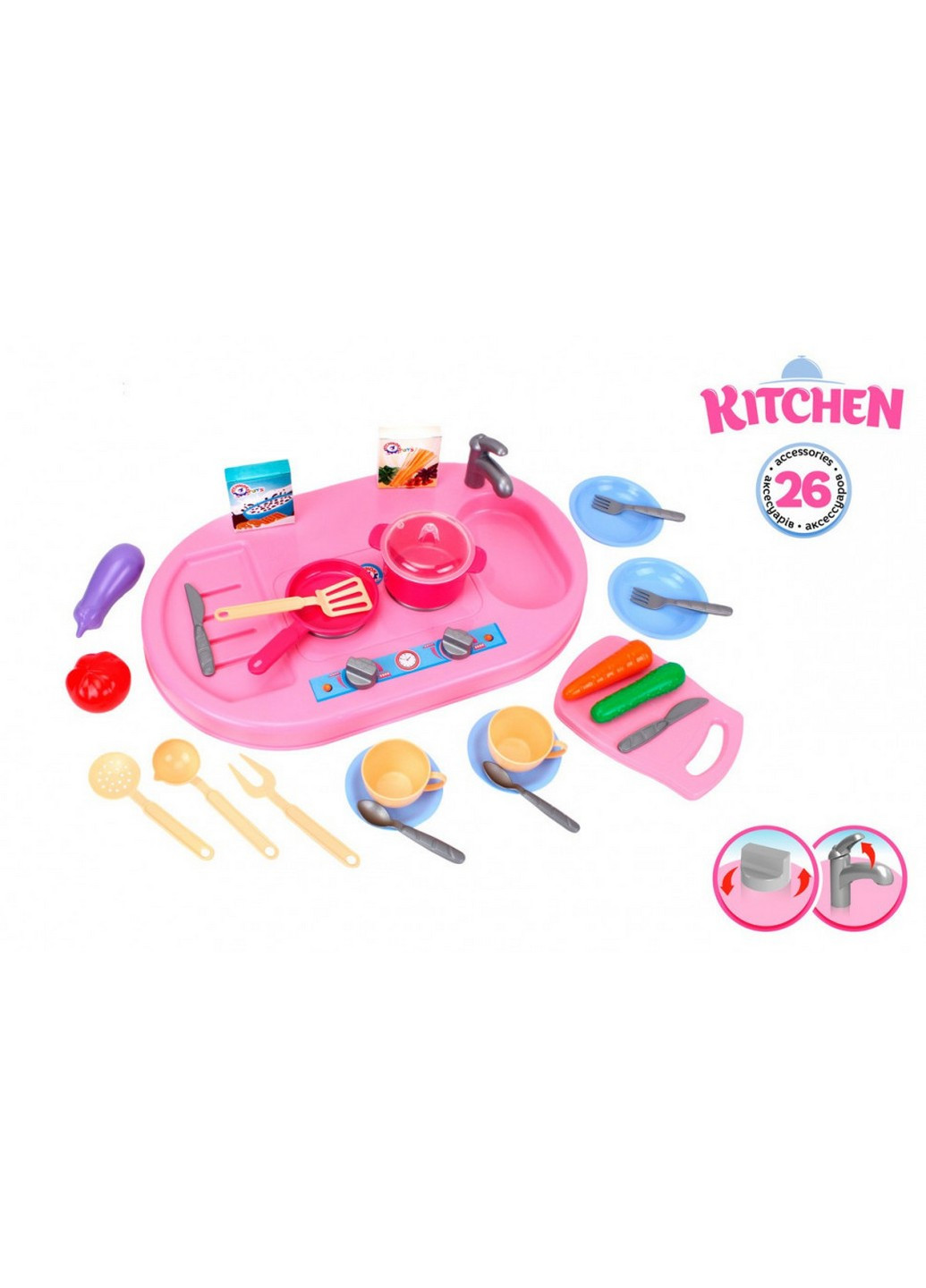 Ігровий дитячий набір "Кухня" 8х52,5х31,5 см ТехноК (253659149)
