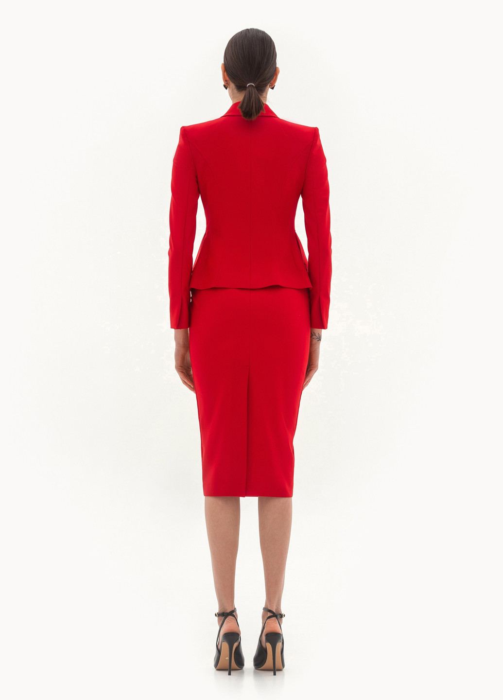 Красный женский жакет BGL однотонный - демисезонный