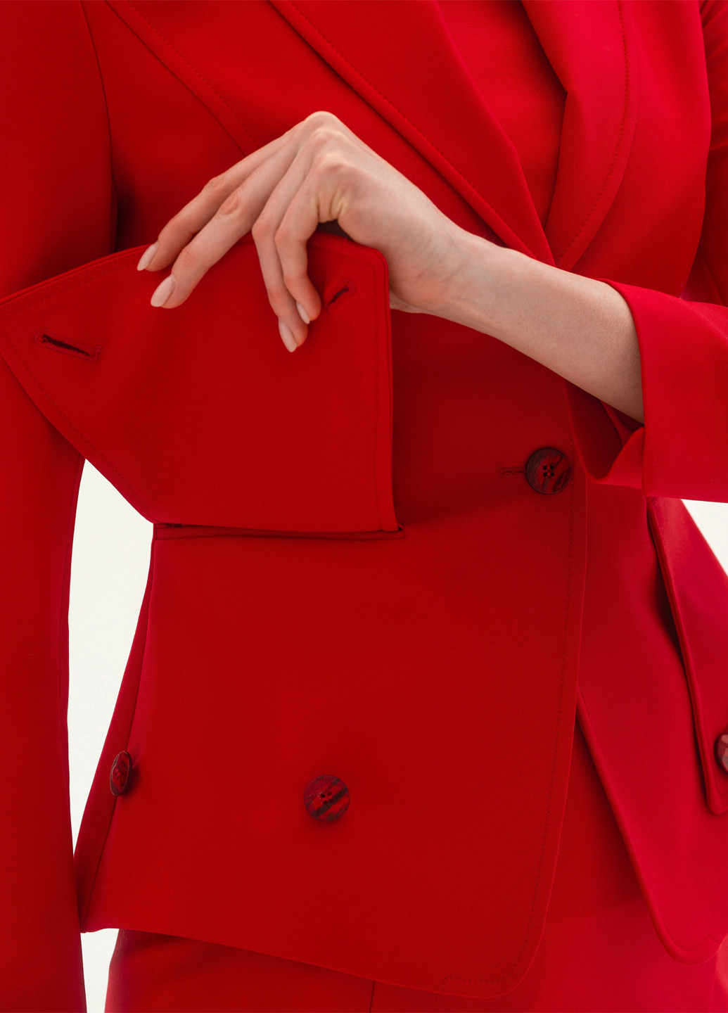 Красный женский жакет BGL однотонный - демисезонный