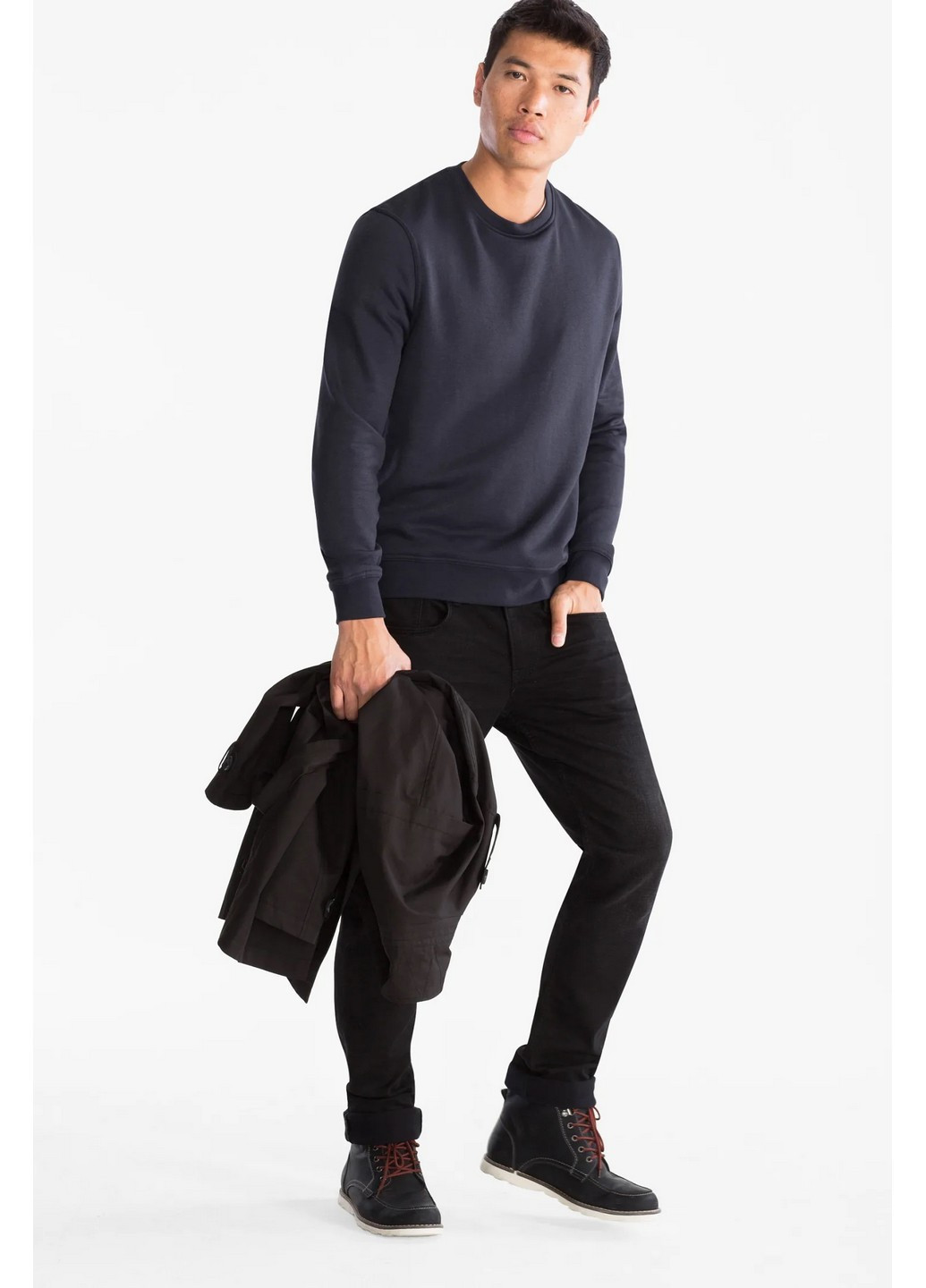 Темно-синий свитшот C&A однотонный (251323108)