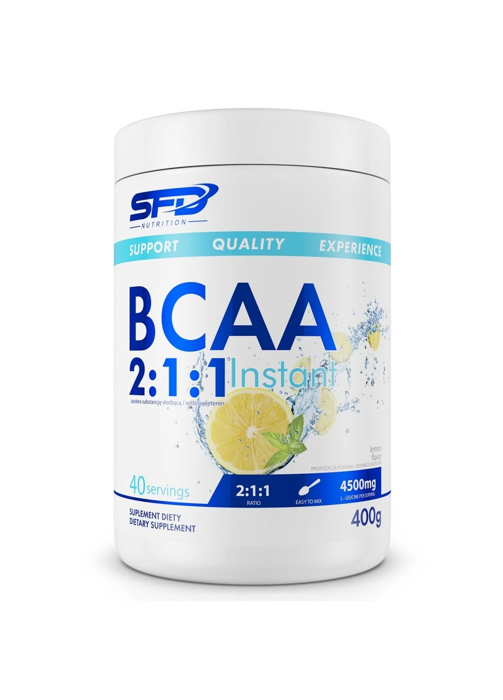 БЦАА BCAA 2: 1: 1 Instant 400 грам Лимон SFD Nutrition (255362638)