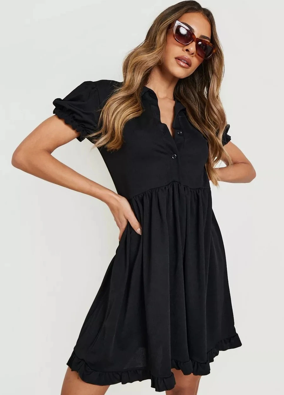 Черное платье Boohoo