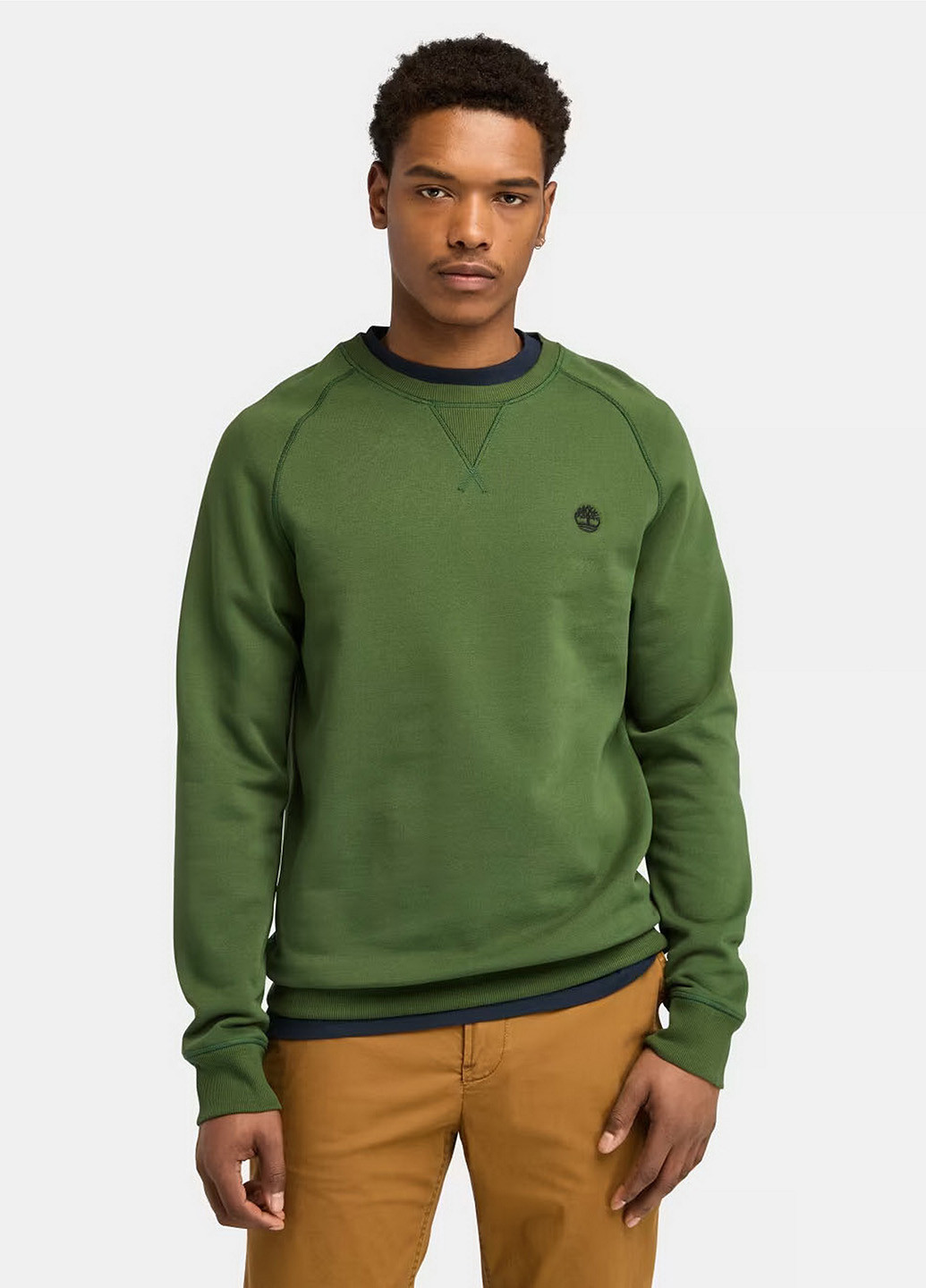 Зеленый свитшот Timberland однотонный вышивка (330361505)