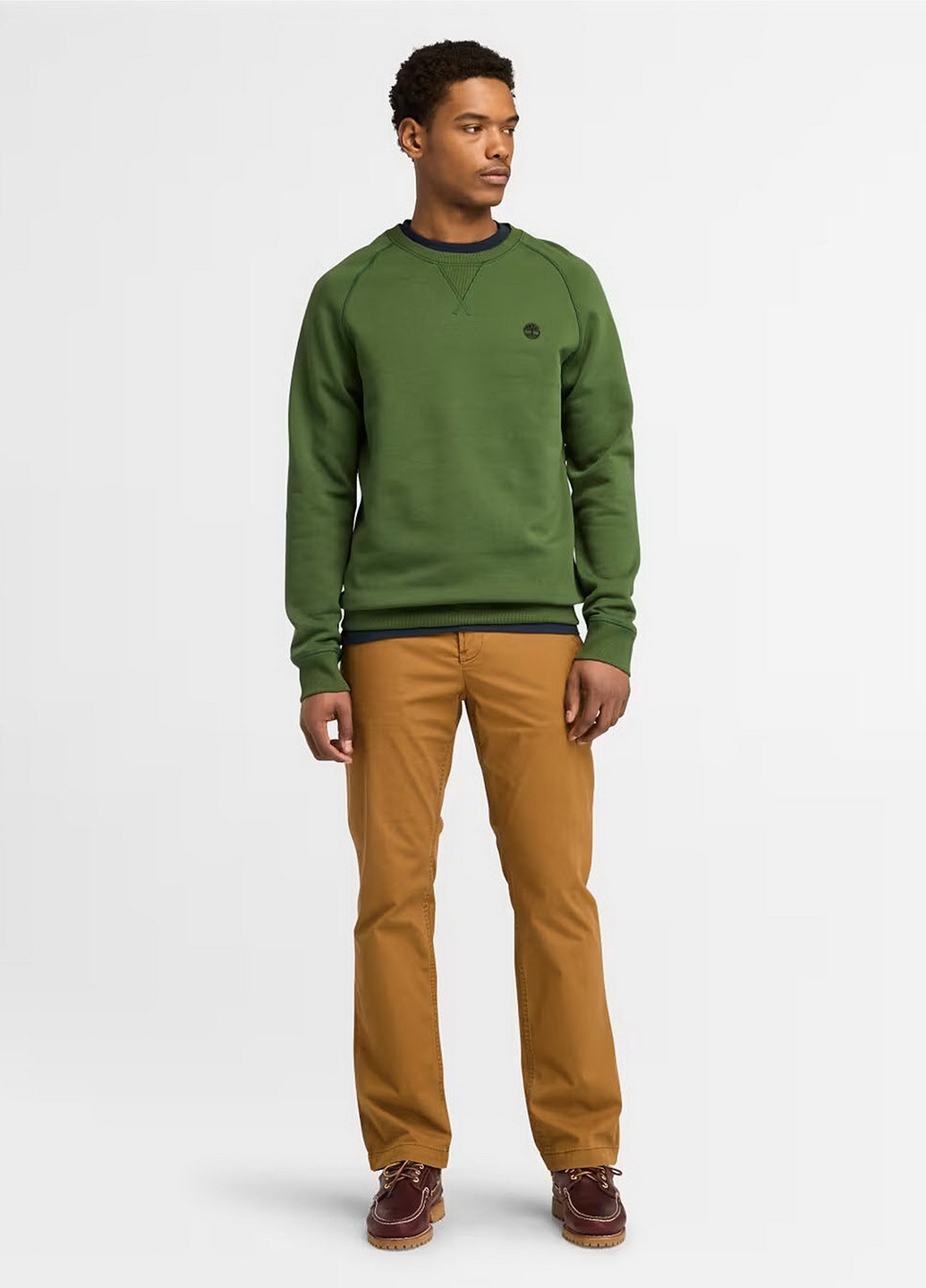 Зеленый свитшот Timberland однотонный вышивка (330361505)