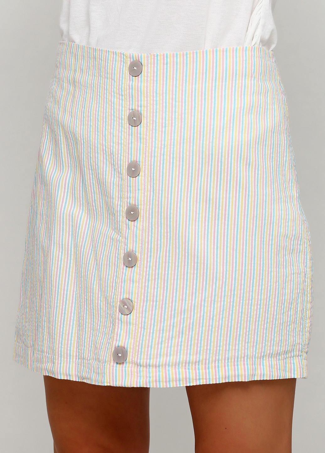 Разноцветная кэжуал в полоску юбка C&A карандаш