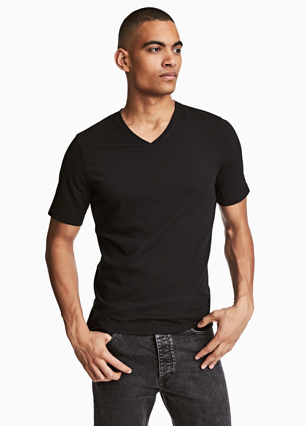 Черная футболка H&M