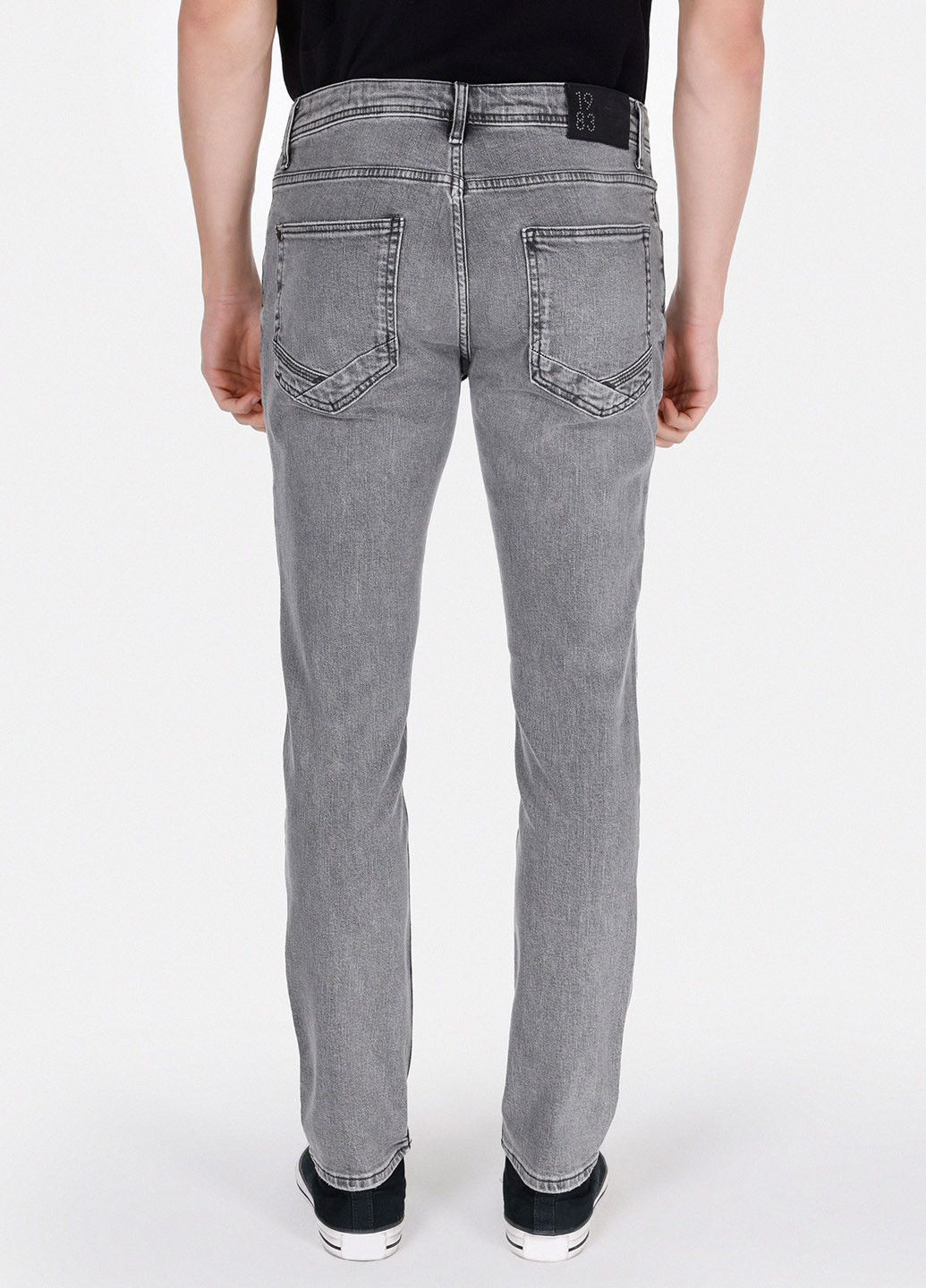 Серые демисезонные прямые джинсы Colin's