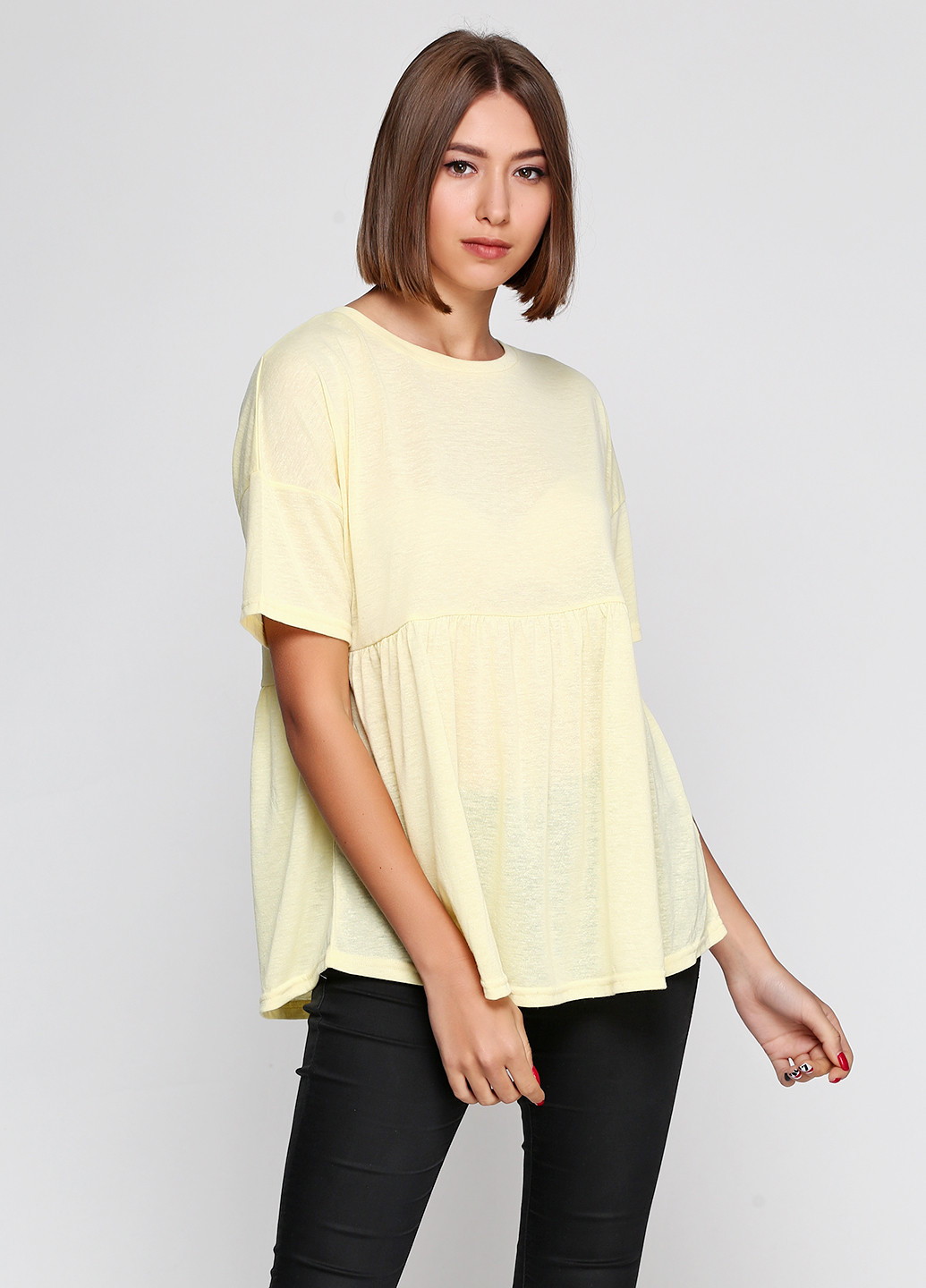 Светло-желтая летняя футболка New Look