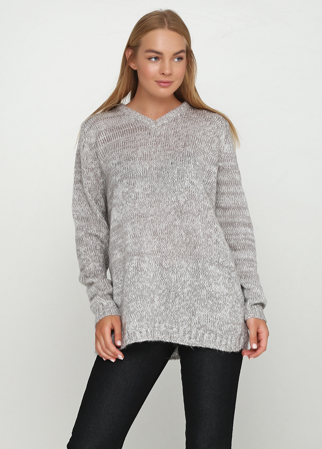 Светло-серый демисезонный пуловер пуловер Minus