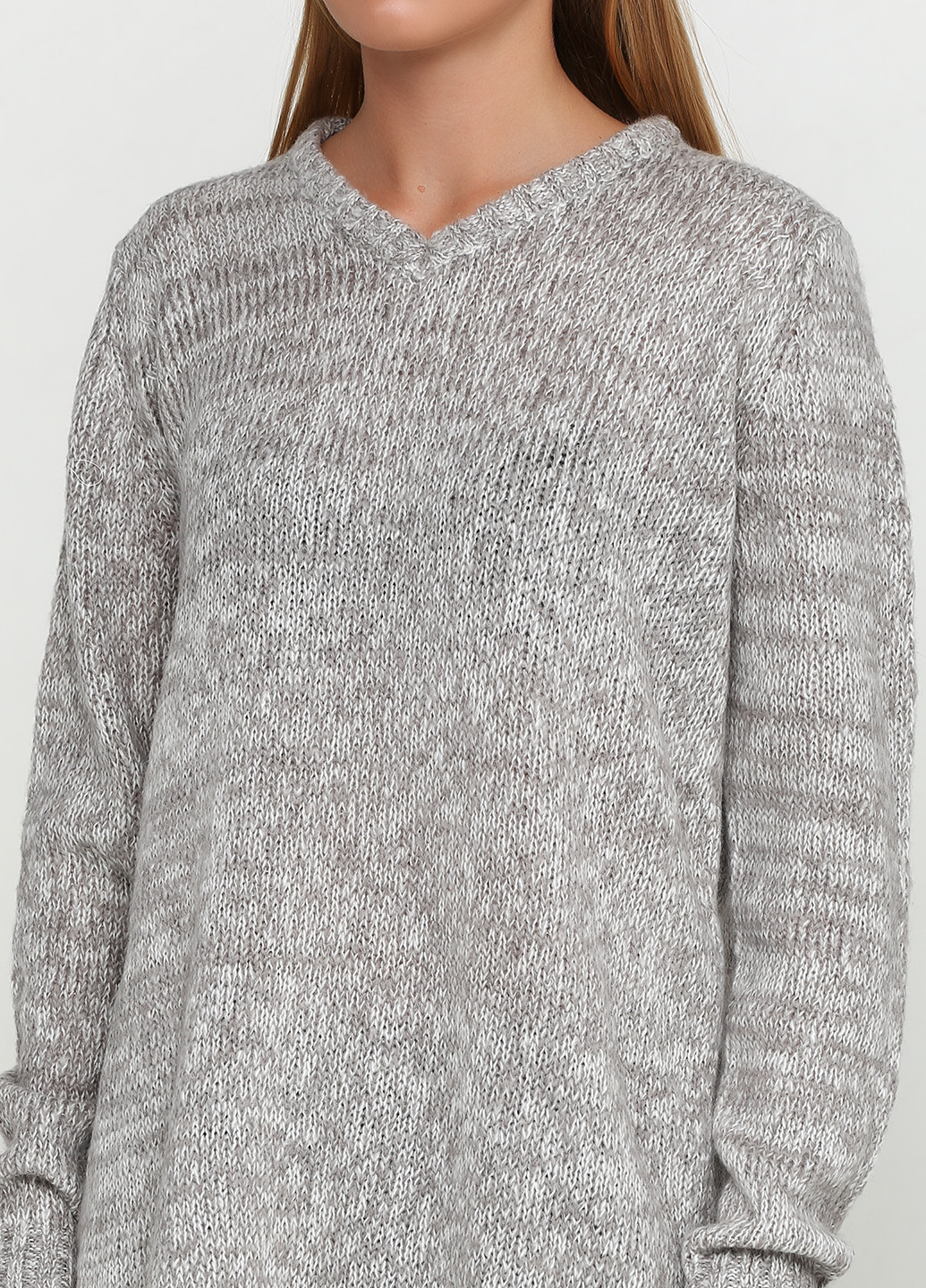 Светло-серый демисезонный пуловер пуловер Minus