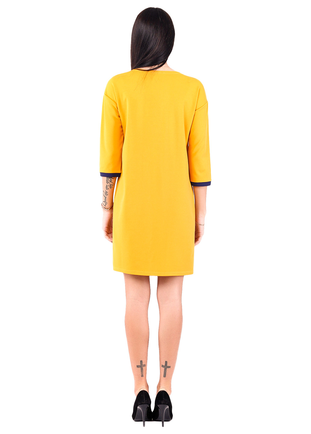 Жовтий кежуал платье Garne однотонна