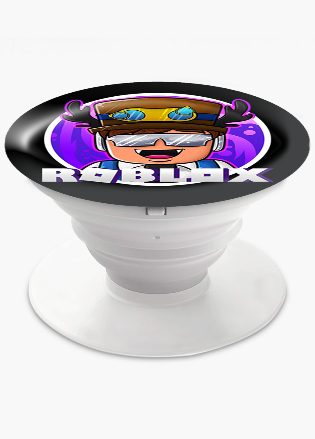 Попсокет (Popsockets) тримач для смартфону Роблокс (Roblox) (8754-1218) Чорний MobiPrint (216748523)