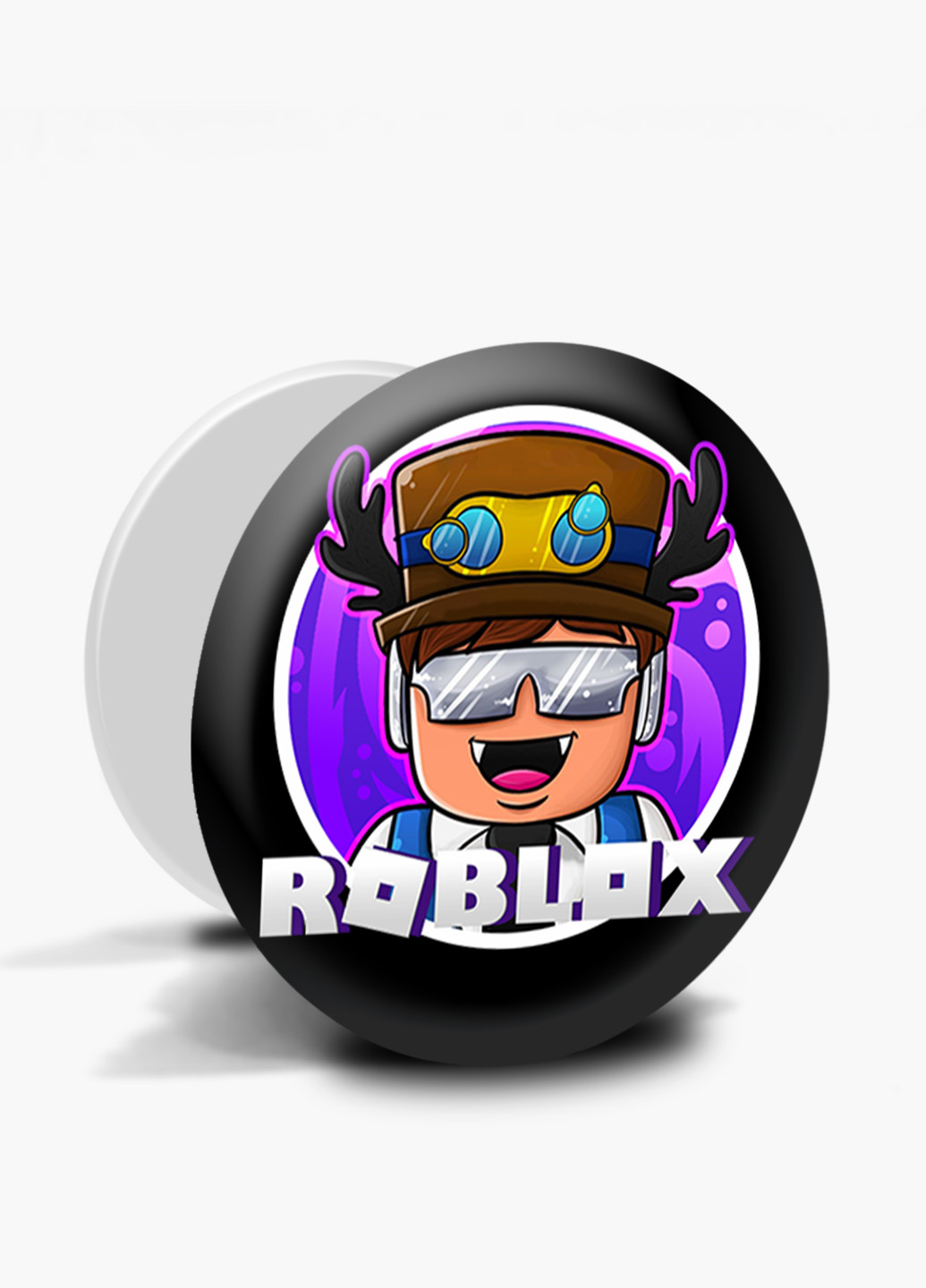 Попсокет (Popsockets) тримач для смартфону Роблокс (Roblox) (8754-1218) Чорний MobiPrint (216748523)