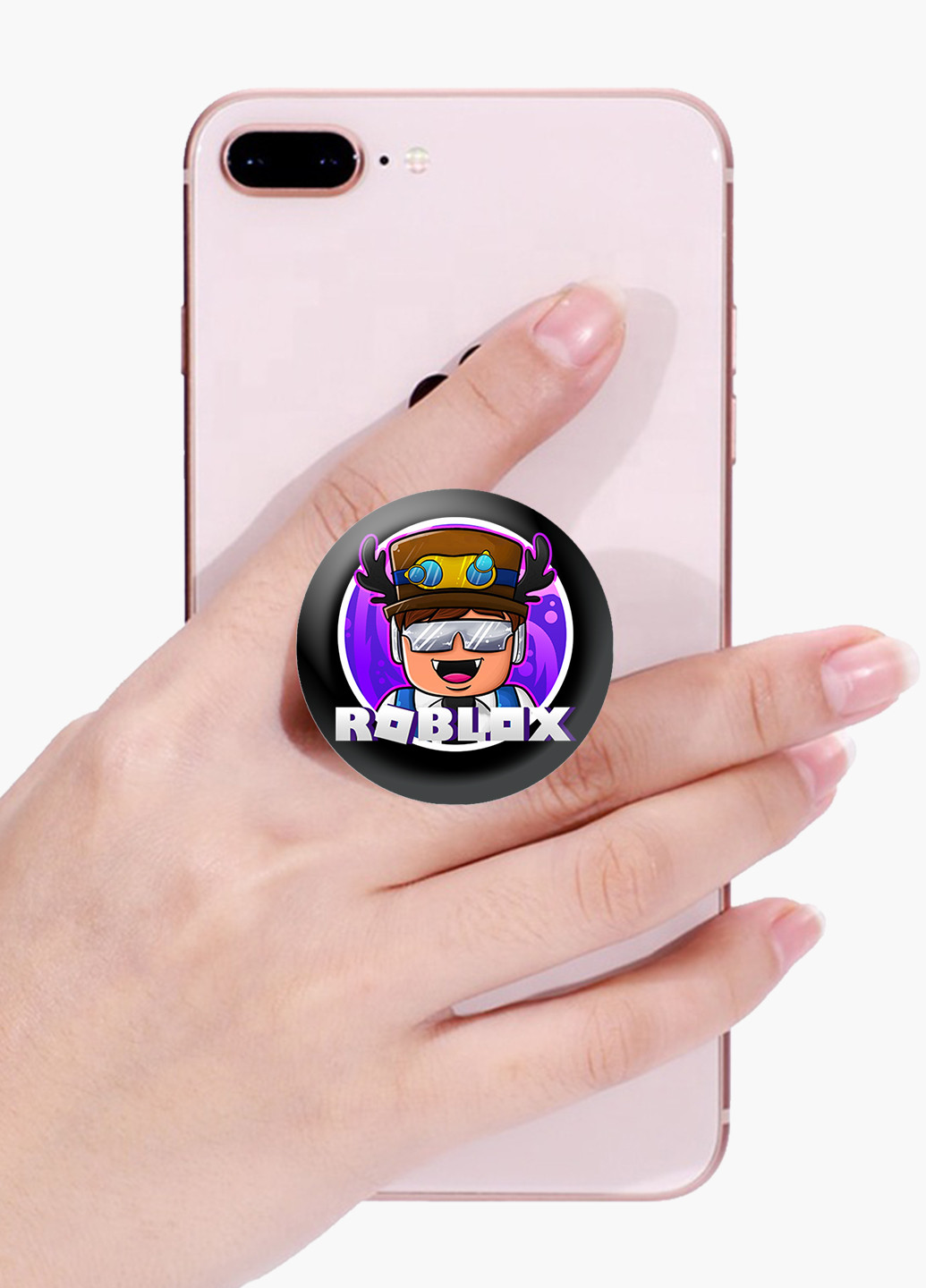 Попсокет (Popsockets) тримач для смартфону Роблокс (Roblox) (8754-1218) Чорний MobiPrint (216748523)