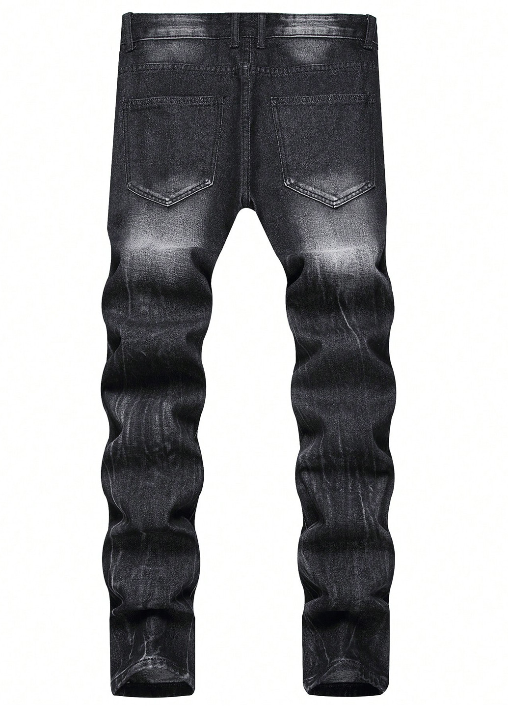 Темно-серые летние слим джинсы SHEIN